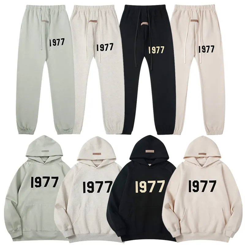 Tasarımcı Hoodie En Kalite Fog Essentials 1977 Hoodie Mens Sweatshirt kadın kazak hip hop eşofmanları büyük boy jumper sıcak kapüşonlu yüksek ladys hoodie asia s-x