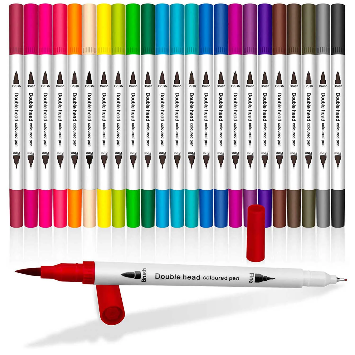 Aquarela Dica Pranche de Tip Dica Pens para Crianças Livros para Colorir Adultos Planejador de Desenho Calendário 24 Cores 1 ~ 2 mm 0,4mm P230427