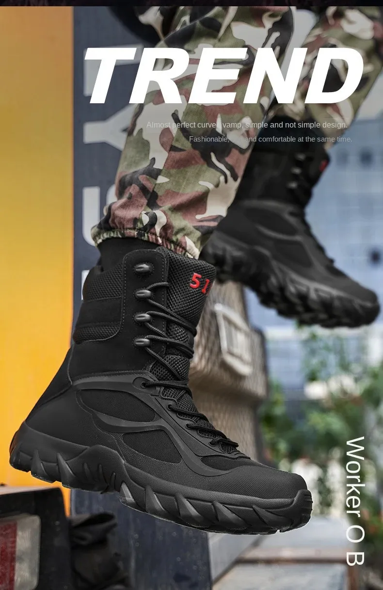 Männer Taktische Stiefel Herbst Special Forces Militär Feld Mann Stiefel Leichte Outdoor Nicht-Slip Wasserdichte Schuhe_voghion.com