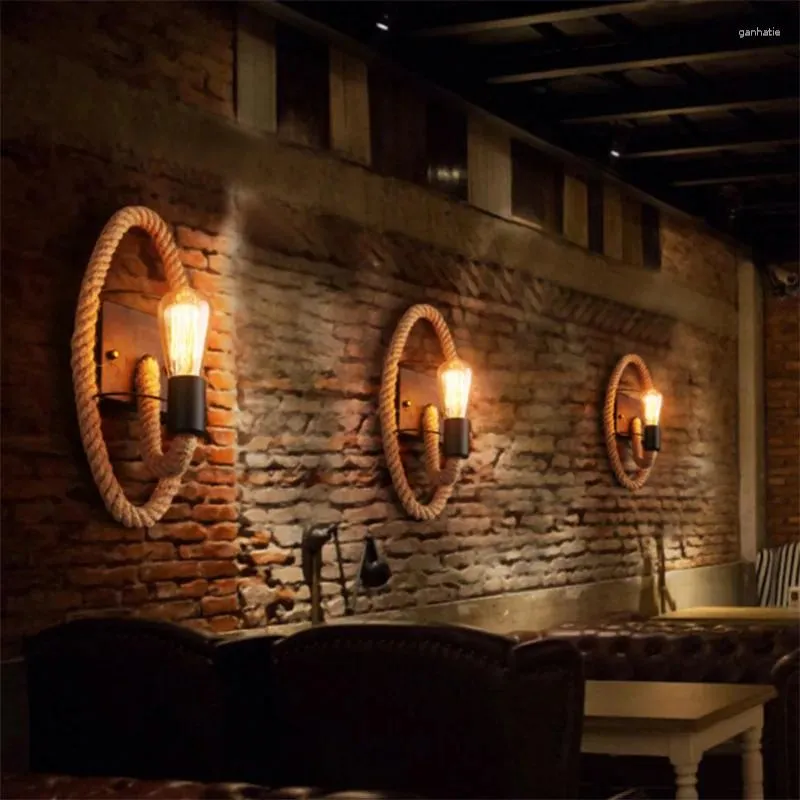Vägglampa vintage personlig amerikansk loft järnkonst sängplats kreativ industriell bar kaffe gästrestaurang