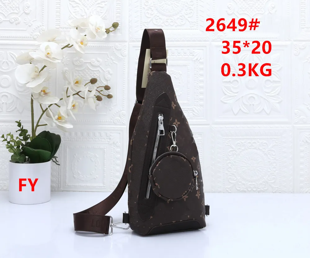 Designerduo Sling Bag Göğüs Çanta Lüks tek renkli deri omuz çanta Crossbody Sling Sırt Çantası Erkekler Seyahat Günü Çantası Anti Hırsızlık Kompakt Gün Çantası Cüzdan