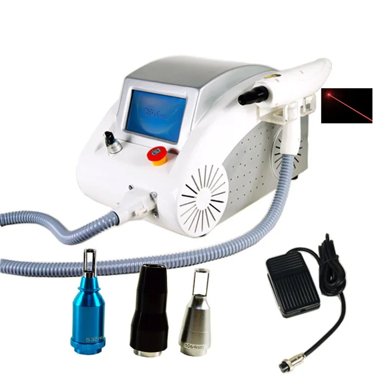 Q switched nd yag laser beauty machine for tattoo removal acne scar spider vein removal carbon peeling 532nm 1320nm