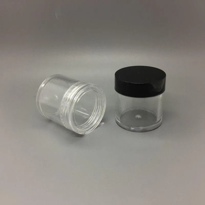 10 ml G Clear Plastic Pot Jar Refillable Cosmetic Container Bottle för Eyshadow Makeup Nail Powder Exempel QIXWS
