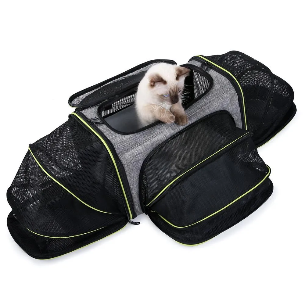 キャリアETHIN PET CARRIEREERS拡張可能な犬の袋子犬猫の車旅行袋犬のキャリアペットの猫拡張袋スリングトート