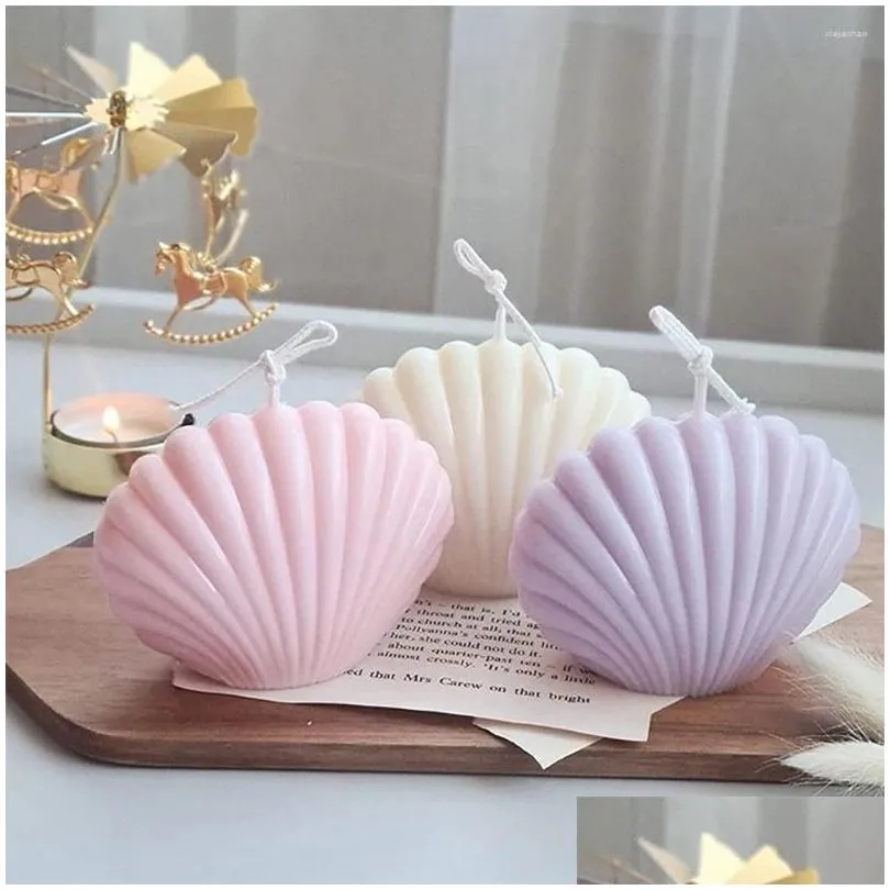 Strumenti artigianali 3D Shell Sile Candela Stampo Fai da te Gesso Cristallo Resina epossidica Mod Decorazioni per la casa Fare forniture Regali fatti a mano Consegna di goccia Ga Dhd0H