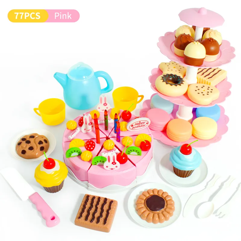 Children Pizza Toy Set Pretend Play Game Simulation Food for Birthday Gifts