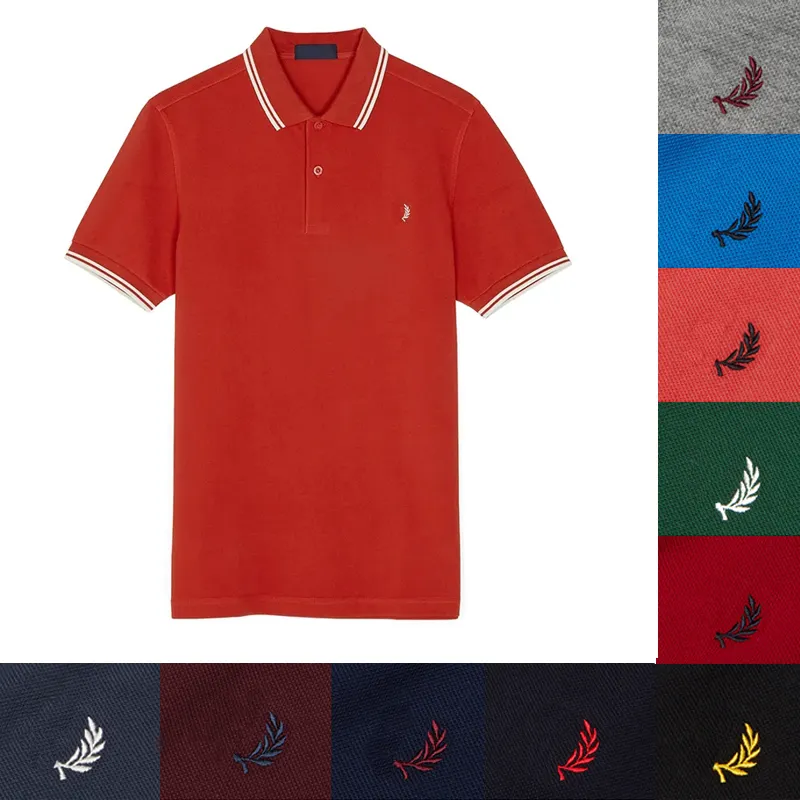 Fred Perry Polos para hombre, camisa de diseñador, polo con logo bordado, camisetas para hombre, camiseta de manga corta, talla asiática S/M/L/XL/XXL