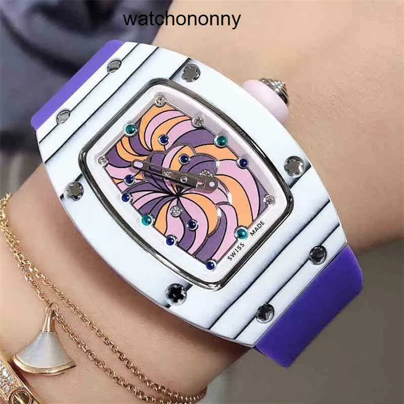 Designer Ri mlies Luxe horloges Horloge Zakelijk Heren Vrije tijd Mechanisch Rm07-01 Automatisch Wit Koolstofvezelband Damestrend Zwitsers uurwerk Hoge kwaliteit