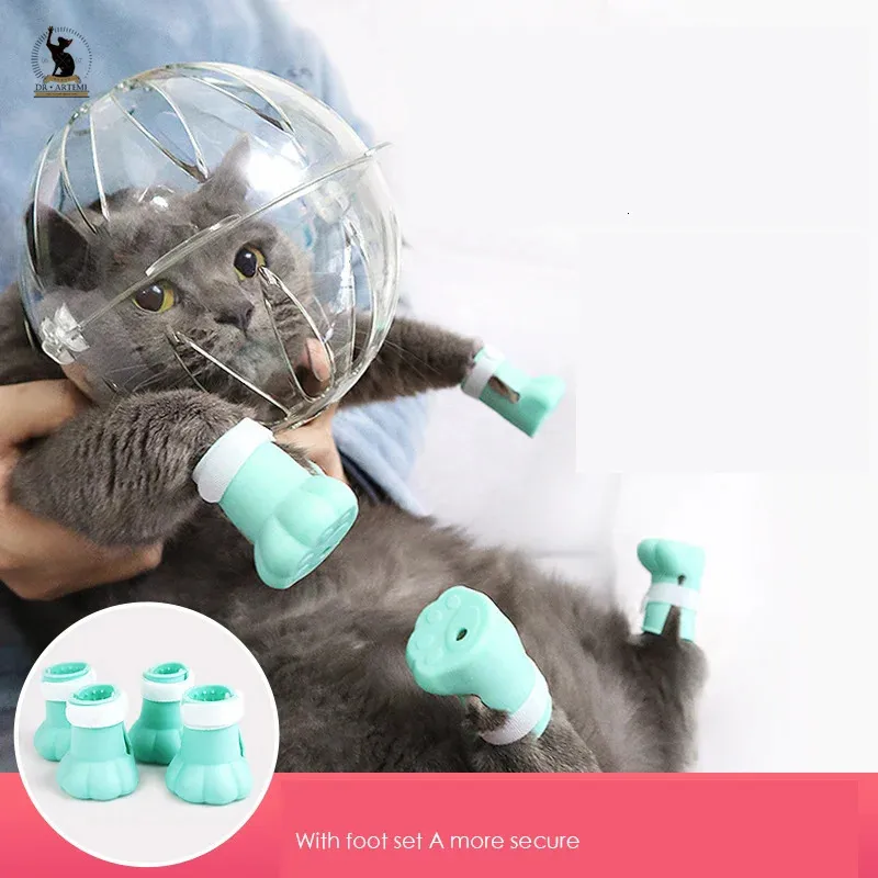 Outros suprimentos para gatos Capuz de proteção anti-mordida máscara de higiene respirável banho anti lambedor focinho 231128