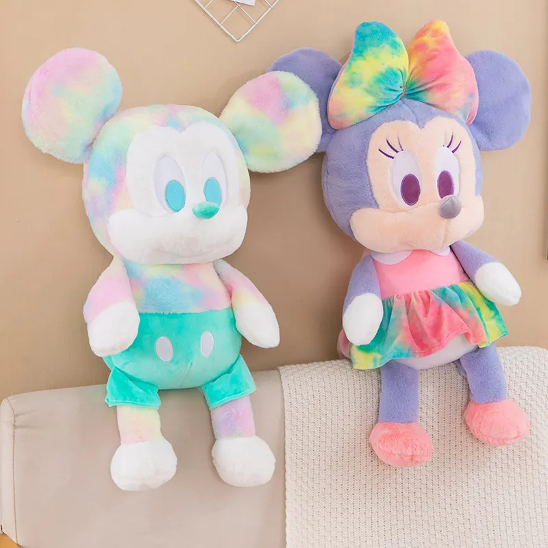 Wholesale anime couple tie-dye Dazzle cute plush toys children's games playmates holiday gift room decorations