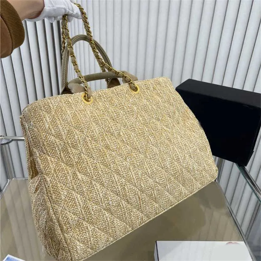 qualità Tote Beach Borsa all'ingrosso Donna Estate Paglia Totes Catena Borse Designer Donna Classica Borsa a spalla singola 230201