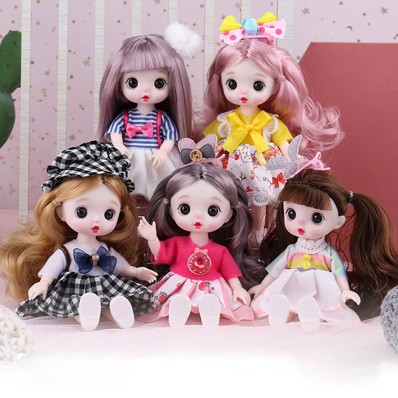 Mini BJD Dolls For Girls 3 12 Years Old 17cm Wedding Naked Body
