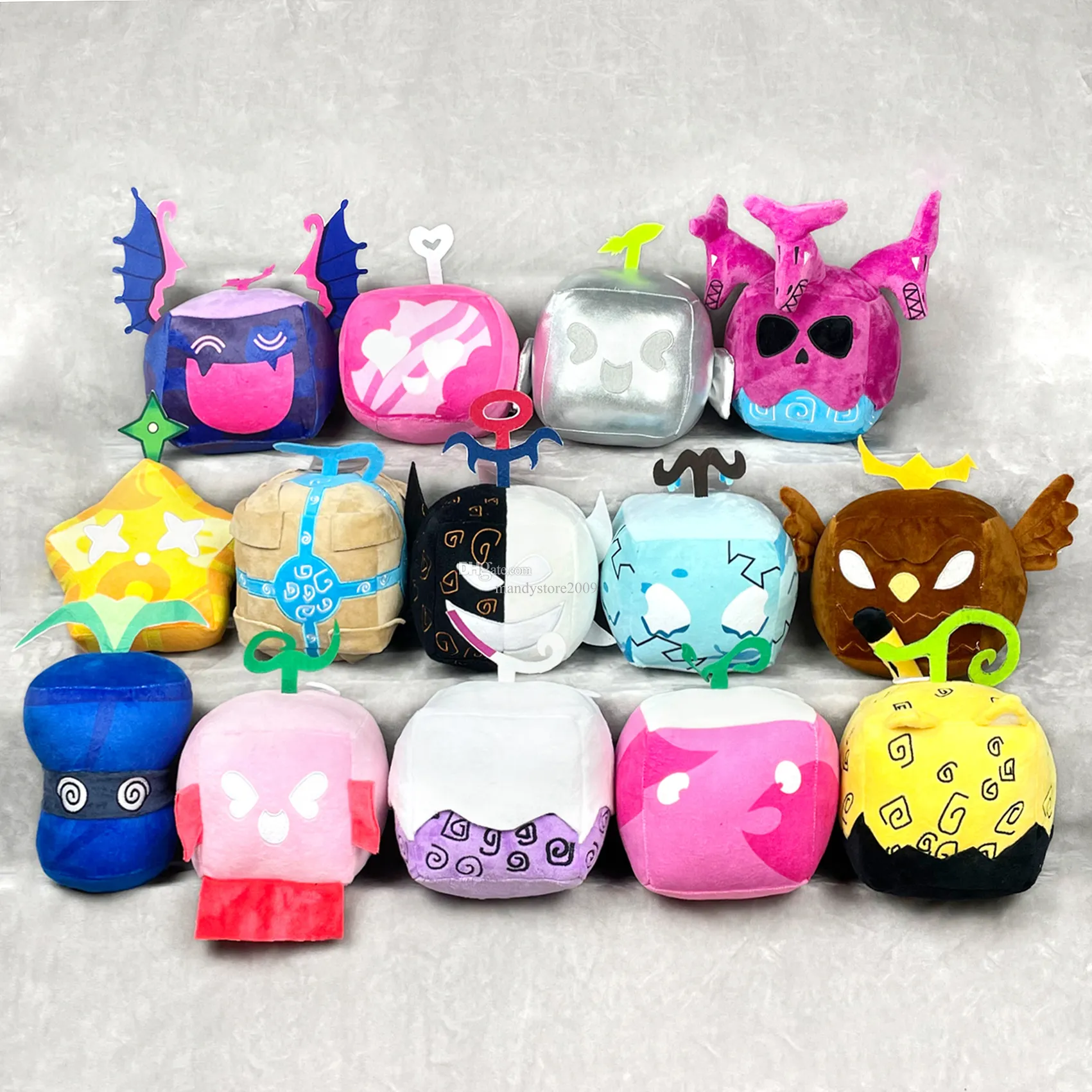 Nouveau Anime Blox Fruits jeu série jouets en peluche dessin animé Fruit  boîte diable peluche poupée 14 Styles