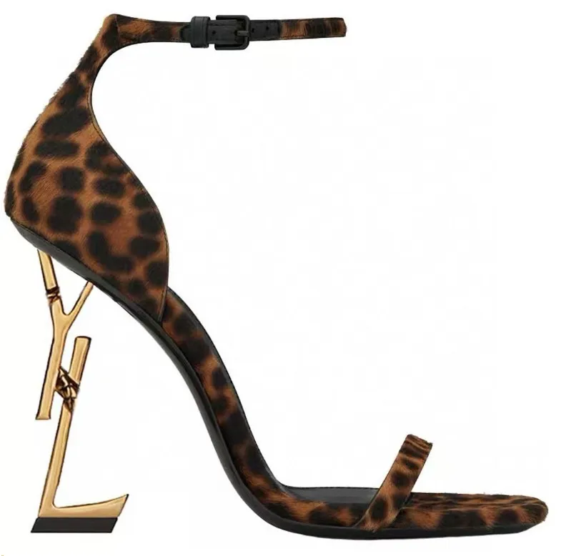 2023 High-heeled sandals Luxury designer shoes Paris dress Fashion classic Ladies 10cm 8cm high heels black gold wedding