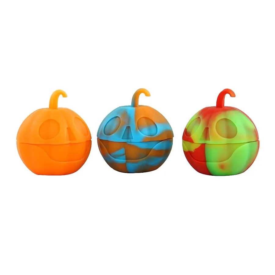 Garrafas de armazenamento YHSWE 5ml Skulll Pumpkin Silicone Non Funda Acessórios para fumantes