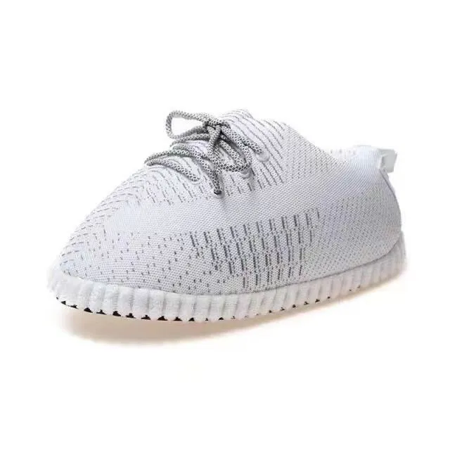 Pantoufles chaudes d'hiver mignonnes pour la maison, baskets unisexes taille unique pour hommes et femmes, chaussures de sol en coton, curseurs en peluche