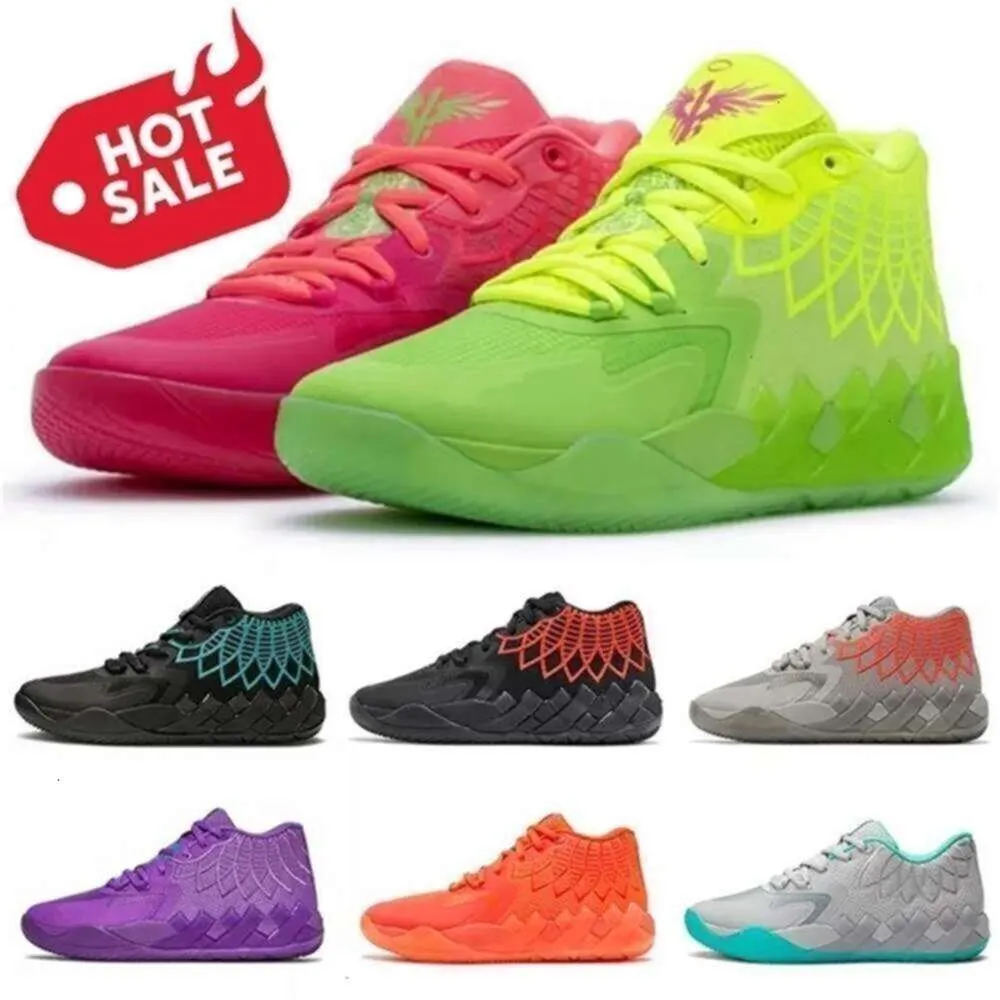 Ball Lamelo Basketball Scarpe da basket degli allenatori da uomo Sneaker Black Buzz Rock Ridge Red Women Lo Ufo non da qui Queen Rick e Morty EUR 40-46