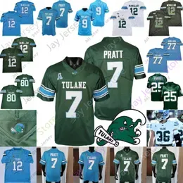 Tulane Green Wave Football Jersey Ncaa College Matt Forte Michael Pratt Tyjae Spears Dorian Williams on Clark Keys Iii