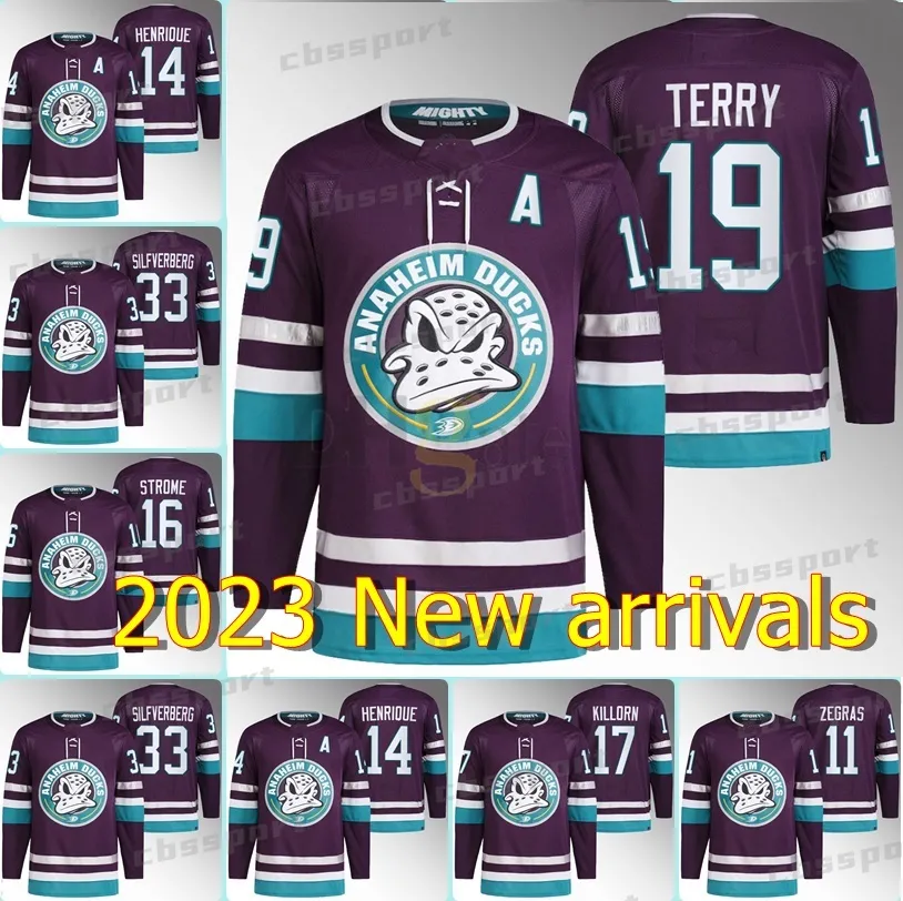 11 Trevor Zegras 2023-24 Ducks 30 주년 기념 Jersey Mason McTavish Leo Carlsson Adam Henrique Max Comtois Max Jones Troy Terry Radko Gudas John Gibson Cam Fowler