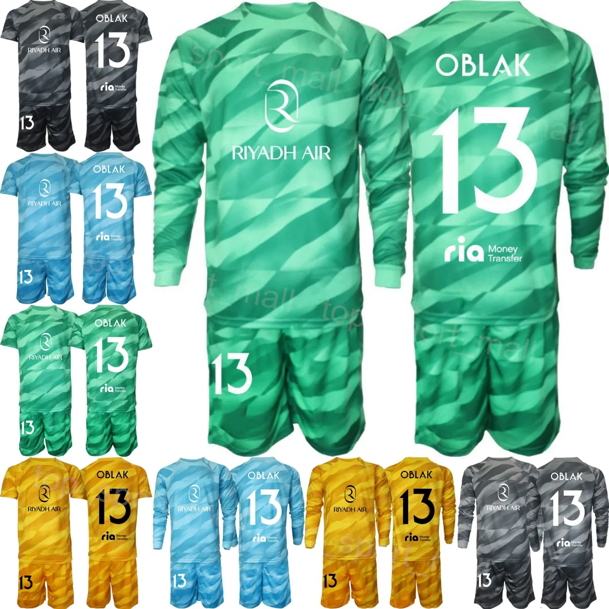 Vereinsmannschaft 23 24 Atletico Madrids Torwart Jan Oblak Trikot Fußballset Mann Kinder Langarm Ivo Grbic Antonio Adan David de Gea Thibaut Courtois Fußballtrikot