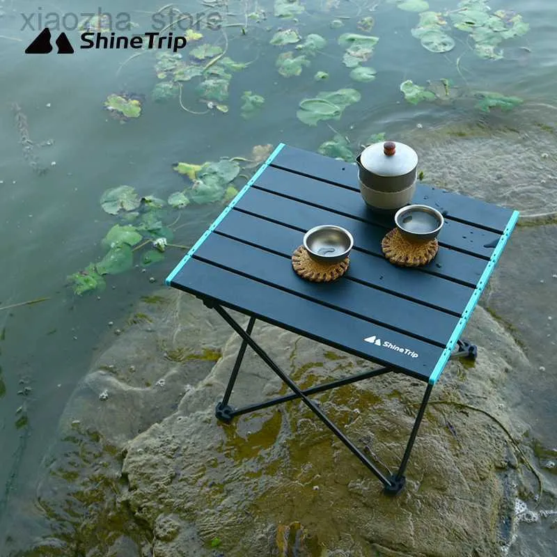 Lägermöbler shinetrip utomhus aluminiumlegering fällbord camping picknick bärbart vikbord bordsgrillbord litet matbord