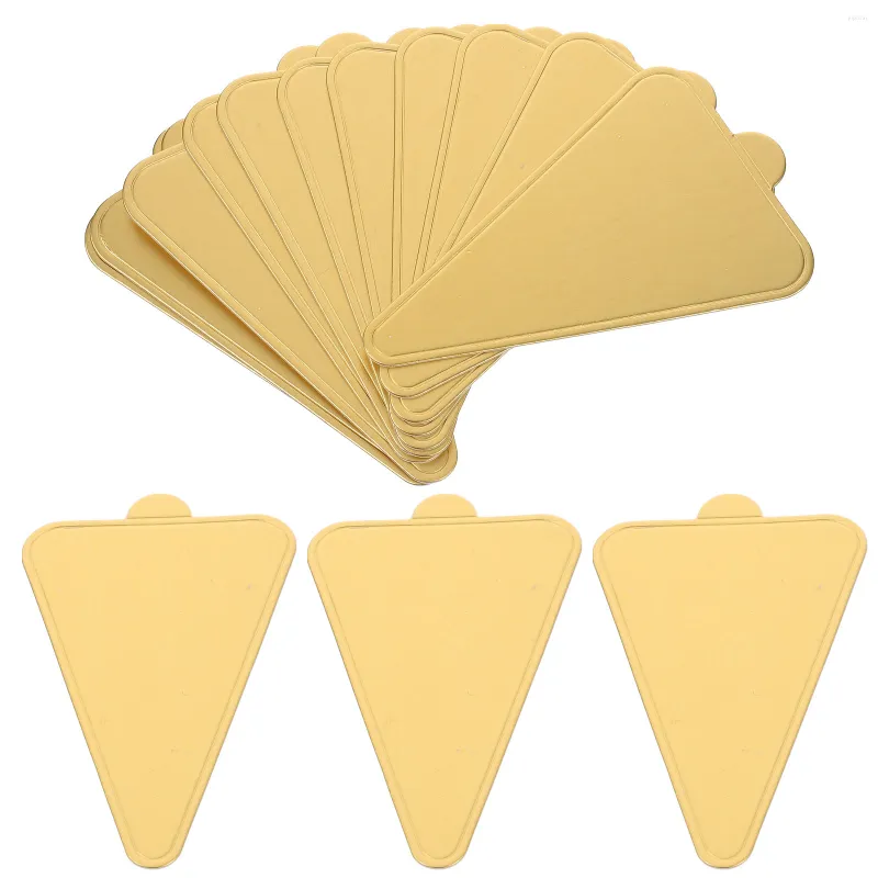 Dinnerware Sets 100 Sheets Triangle Dessert Bases Small Cake Boards Birthday Toppers Cakes Serving Tray Pizza Baseboard Trim