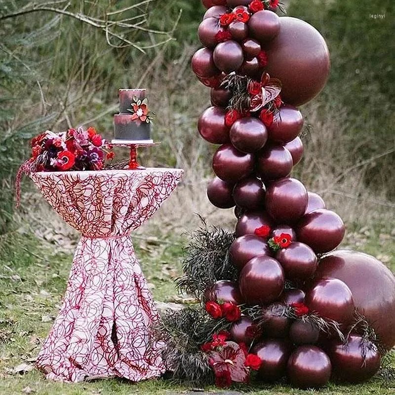 Parti dekorasyon 10 inç 12 inç koyu kırmızı balon gelişmiş şarap lateks balonlar yetişkin doğum günü dekor düğün gül baloon