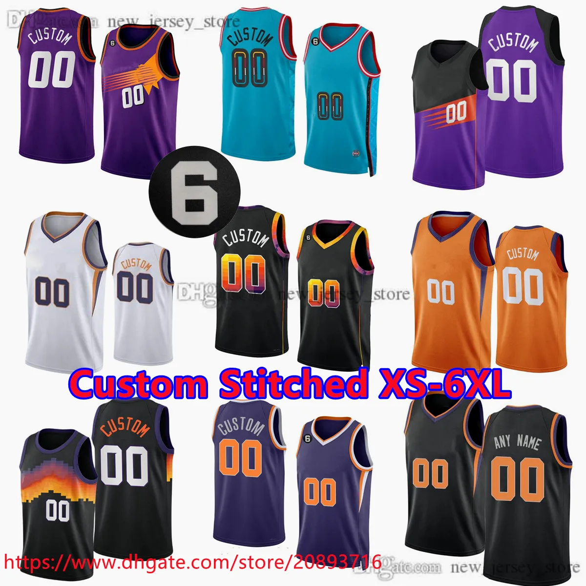 Özel dikişli xs-6xl basketbol 35 kevindurant jersey 1 devinbooker 3 chrispaul 22 deandreayton 0 Torreycraig 2 Joshokogie 15 Cameronpayne 38 Sabenlee Tjwarren