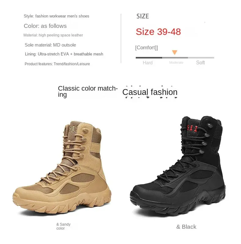 Männer Taktische Stiefel Herbst Special Forces Militär Feld Mann Stiefel Leichte Outdoor Nicht-Slip Wasserdichte Schuhe_voghion.com