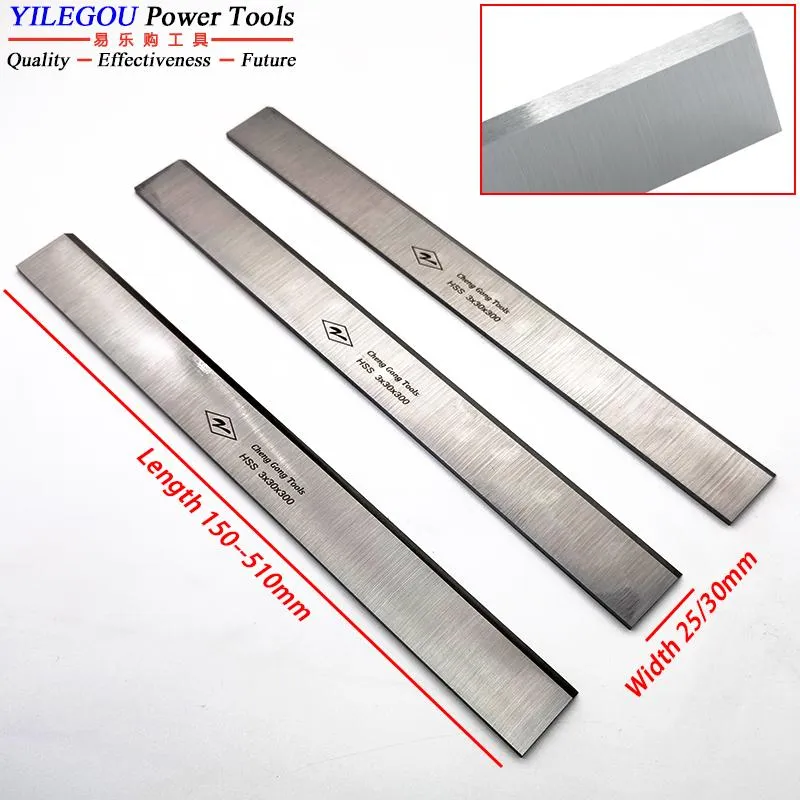 Zaagbladen 3Pcs 25mm 30mm HSS Woodworking Planer Blades. Length 150510mm Planer Tools Cutting Hardwood 3x30x300mm Electric Planer Cutter.