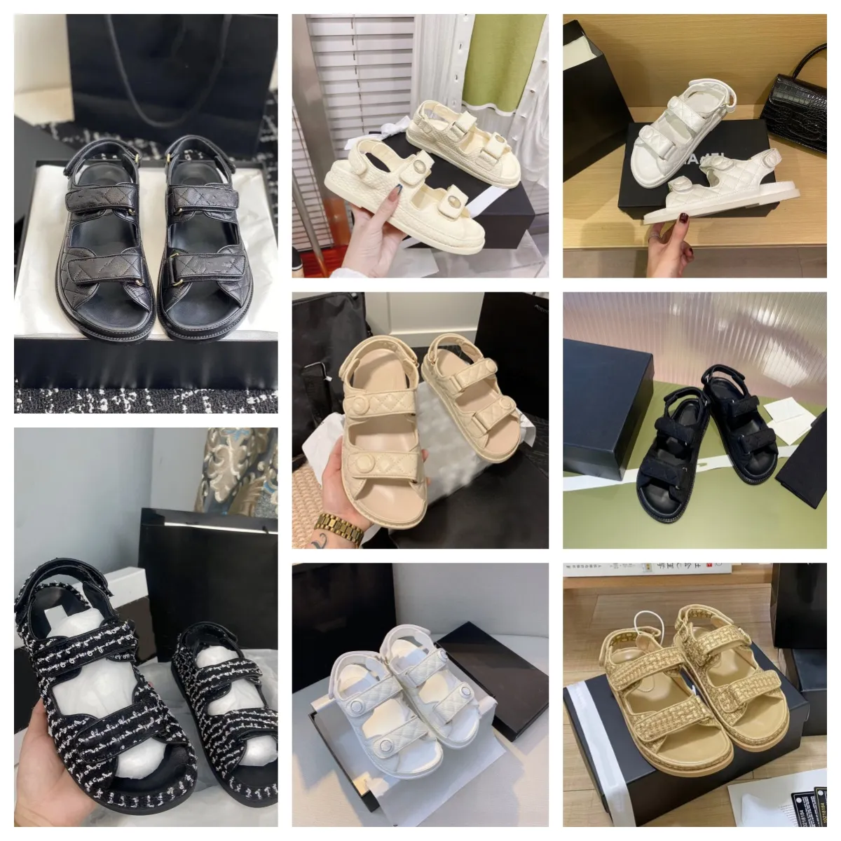 Vendita calda Sandalo comfort suola morbida Sandali firmati all'ingrosso pantofola Uomo Donna Sandali alti kaki marrone chiaro TAGLIA 35-41