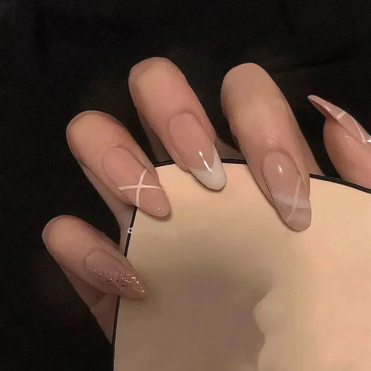 Faux Ongles Rose A19 - 24 Pièces Avec Colle - Neuf