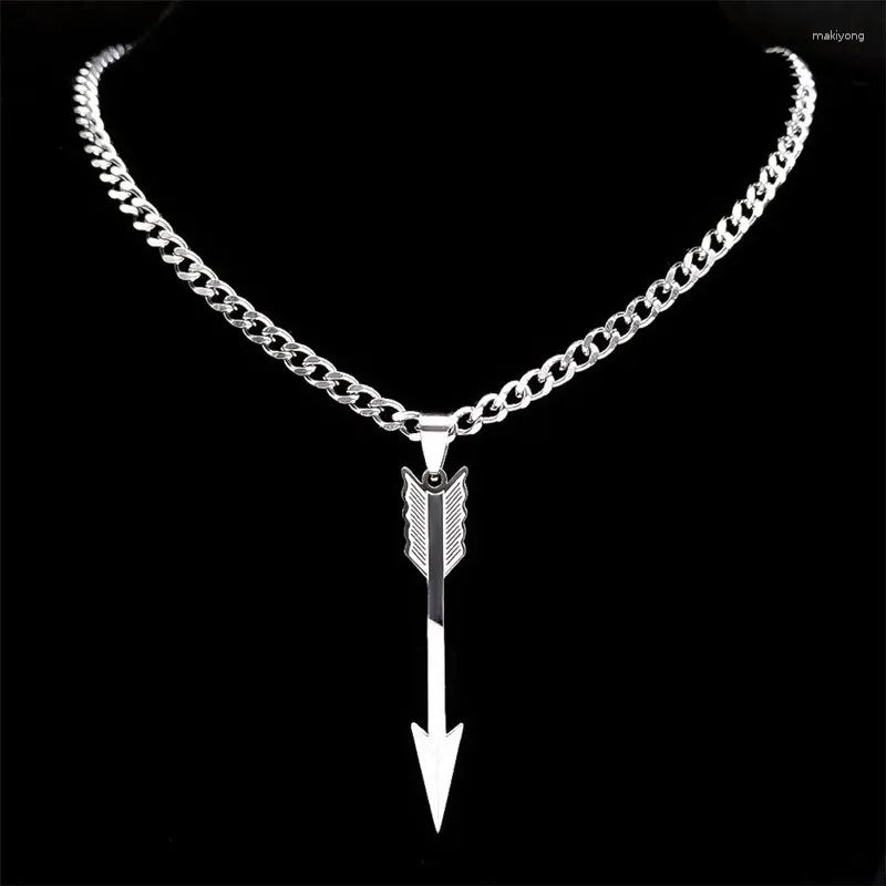 Pendentif Colliers Amour Dieu Cupidon Eros Flèche Collier Chaîne En Acier Inoxydable Saint Valentin Cadeau Bijoux Accesorios Para Mujer