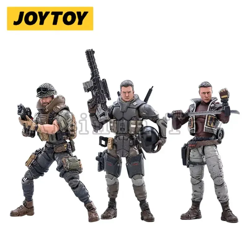 Figure militari JOYTOY 1/18 Action Figure 3 PZ/SET Dark Source Personaggi Trio Anime Collection Modello Militare 231127