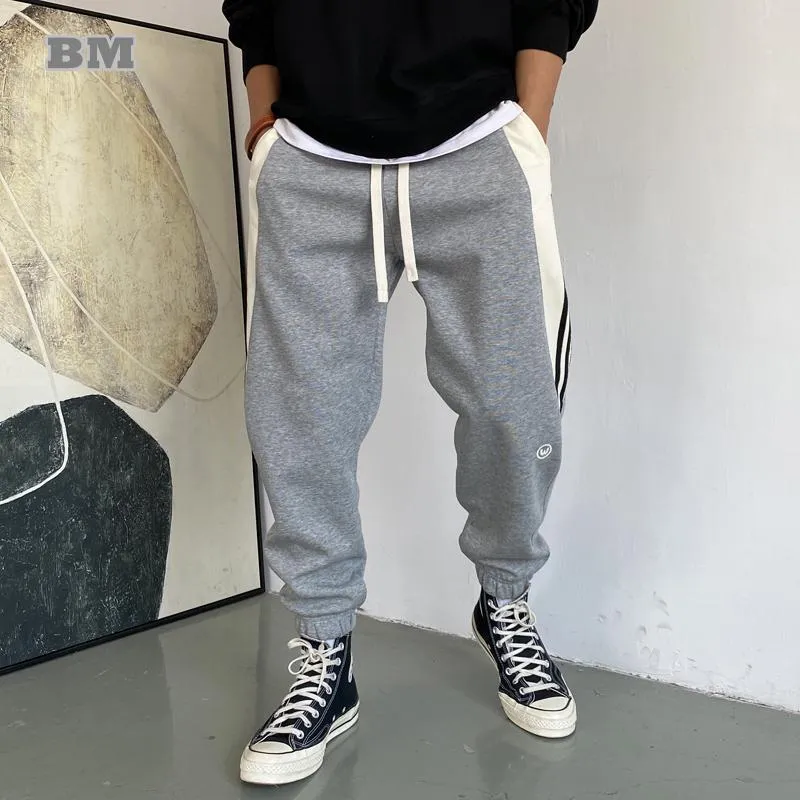 Sweatpants Korean Fashion Hip Hop Sweatpants Streetwear Patchwork Sport Jogging Pants Män Kläder Trendiga joggar harajuku Running Byxor