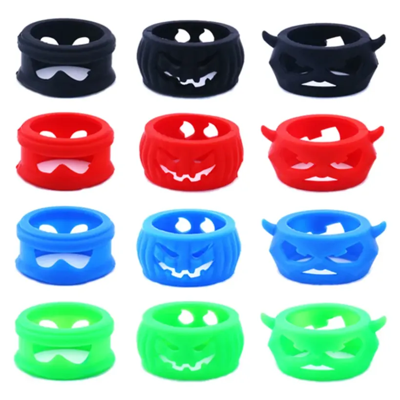 Natale Halloween Decorazione Silicone Vape Band Ring Ognissanti Vampiro Zucca Zombie I0428