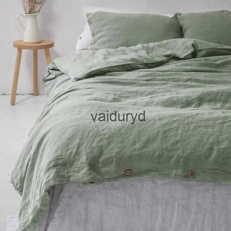 Sängkläder sätter 100% rena linnet set naturligt lin täcke täcke med fodral modern 220x240 king size quilt covers no bed aheplevaiduryd