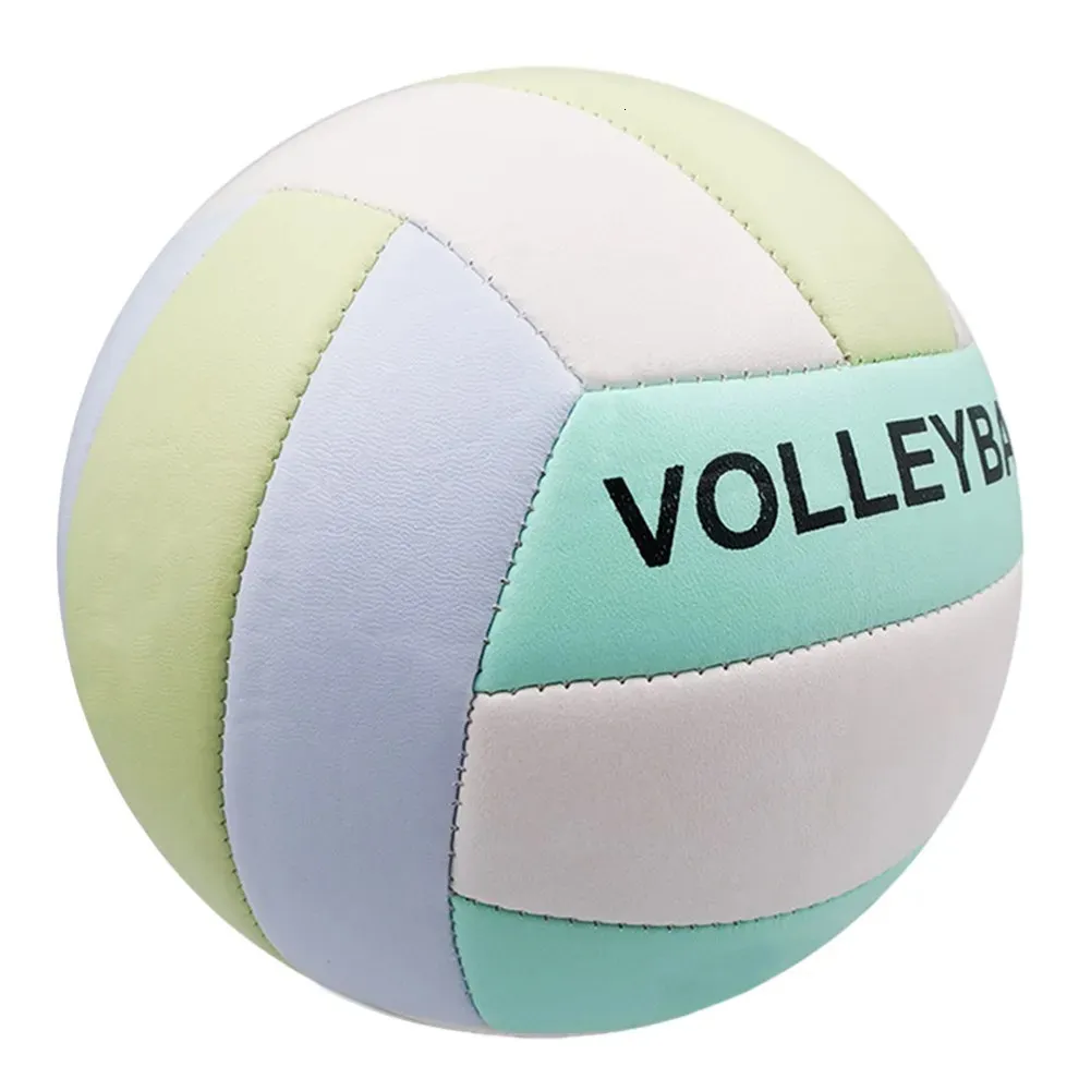 Bolas Tamaño 5 Voleibol Revestimiento de goma 23 cm Suave antideslizante Juego de playa resistente al desgaste para entrenamiento interior al aire libre 231128