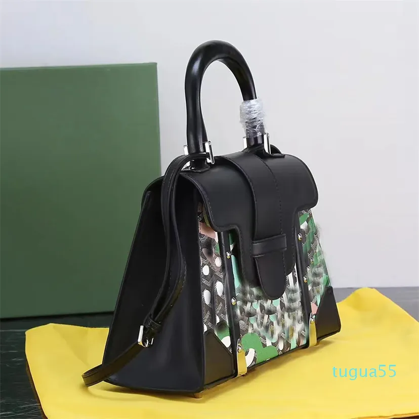 Designer classic Bag handbag Fashion handbag with fine grain design collocation of metal signs