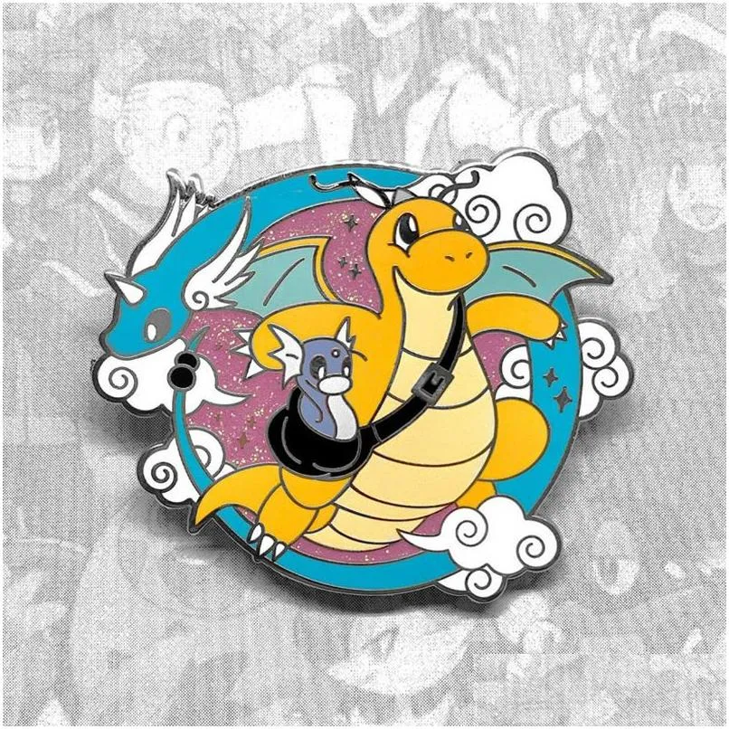 Accessoires de dessin animé Mignon Elf Dragon Émail Broche Anti Stray Pin Badge Anime Films Jeux Épingles Dures Drop Livraison Bébé Enfants Maternité Dh6Nx