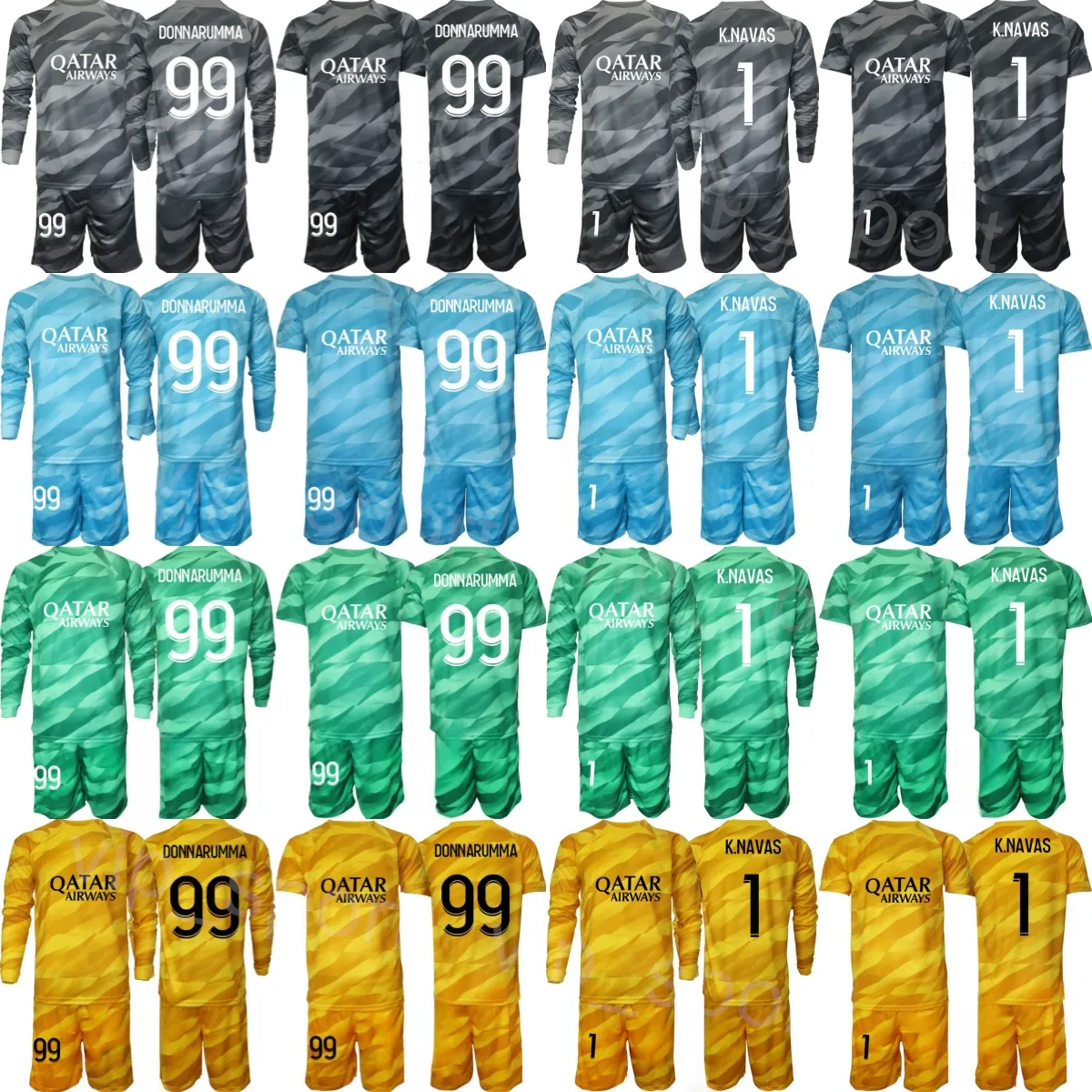 Drużyna klubowa mężczyzn Młodzież bramkarz piłki nożnej Nicolas Duchez Jersey Set 23-24 Długie rękaw GK Alphonse Areola Gianluigi Donnarumma Keylor Navas Rico Football Shirt Bali