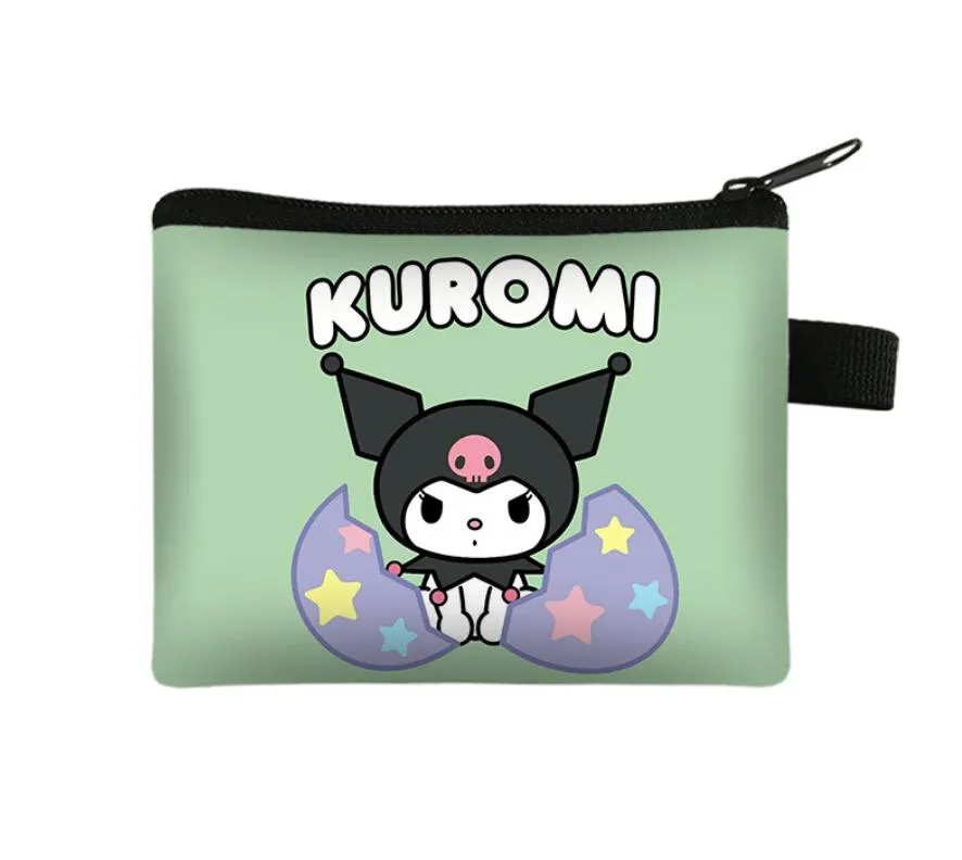 Fashion Kawaii Pink Purple Kuromi Coin Purse Big Capacity Coin Zipper Bag Accessories 25 styles