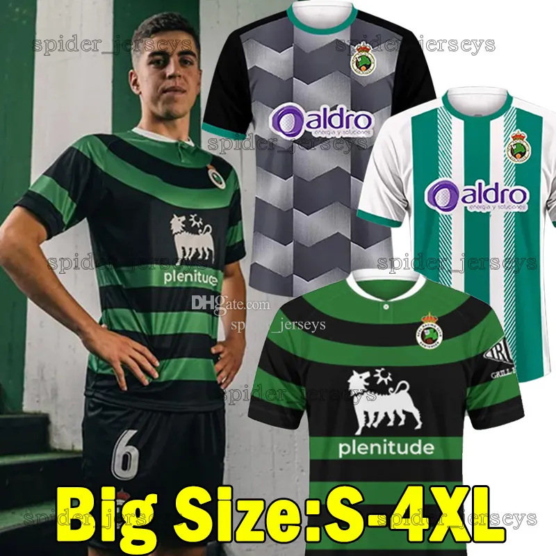 XXXL 4XL 22 23 Racing de Santander Camisas de futebol MANTILLA SATRUSTEGUI POL 2021 2022 Real atlético de santander Men Camisa de futebol