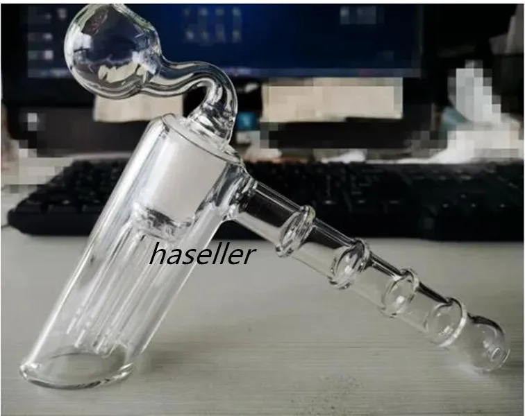 Pipes d'eau en verre de 18 mm Brans de forme de marteau Percolator Bubbler Bubbler Dab Smoke Pipe