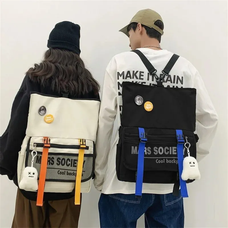 Mochila 2023 moda highcapactiy vintage japonês multifuncional sacos de escola para meninos gilrs casual mensageiro crossbody saco 231124