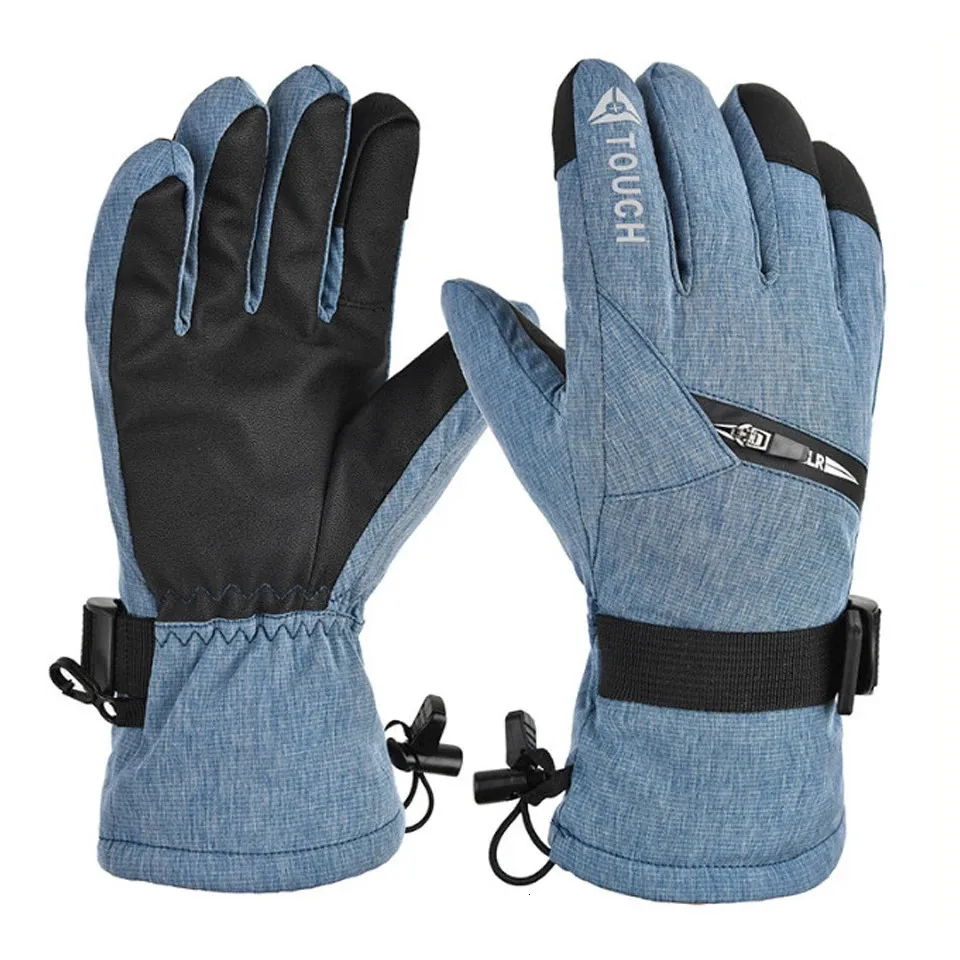 Gants de ski LOCLE écran tactile hommes femmes chaud coupe-vent équitation randonnée ski planche à roulettes Snowboard motoneige 231128