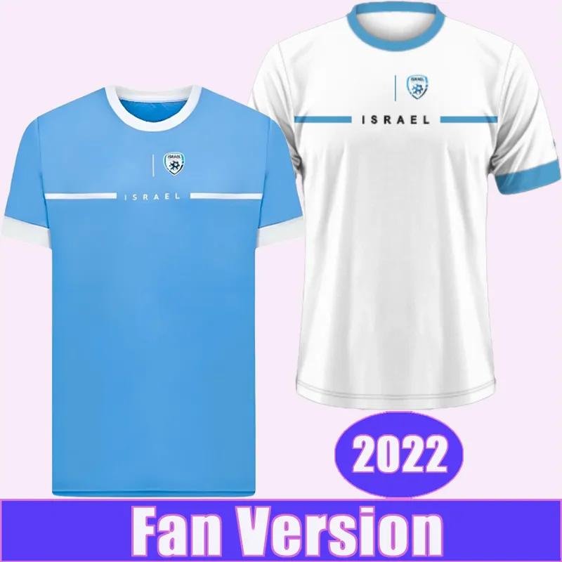 22 2023 Israel Mens Soccer Jerseys Safuri Jehezkel Hemed Selmani Ansah Home Blue Away White Football Shirts Uniforms à manches courtes