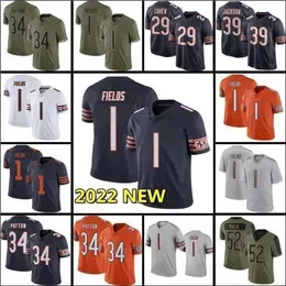 Custom Football Jerseys Bears``1 Justin Fields 44 Matthew Adams 58 Roquan Smith 11 Darnell Mooney 32 David Montgomery 33 Jaylon Johnson 85 Cole Kmet 47 Klein 10 Claypool