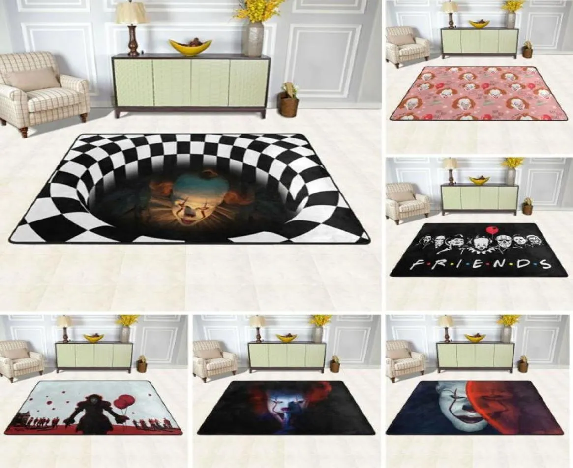 Dywany horror halloween It Pennywise nonslip sypialnia dywaniki do kąpieli mata pluszowa dekoracja salon luksusowe puszyste miękkie karpety1814326