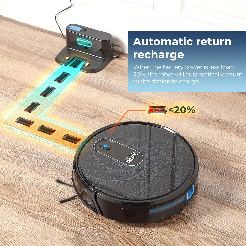 Vacuum Cleaner and Mop with WiFi App,Powerful Suction,robotic vacuum perfect for Pet Hair